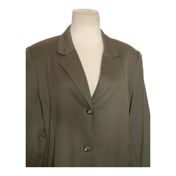 Sag Harbor green three button lined blazer size 14 - Picture 4 of 8